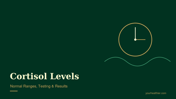 Cortisol levels explained — normal ranges and testing guide cover from yourhealthier.com