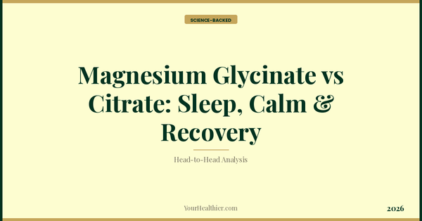 Magnesium Glycinate vs Citrate: Sleep, Calm & Recovery – YourHealthier Science-Backed Guide