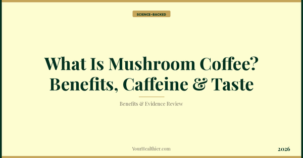 What Is Mushroom Coffee? Benefits, Caffeine & Taste – YourHealthier Science-Backed Guide