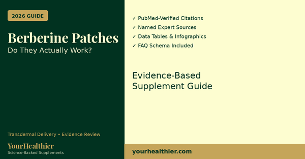 Berberine Patches 2026 evidence-based guide cover: transdermal delivery, evidence review