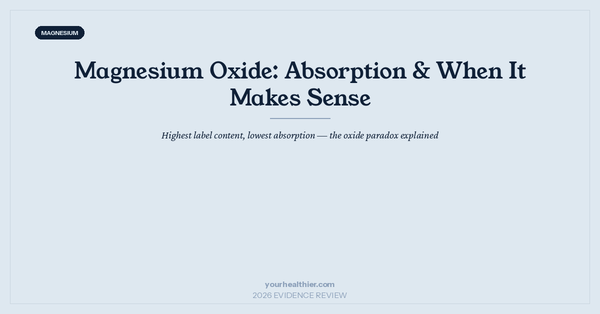 Magnesium Oxide: Benefits, Absorption & When It Makes Sense (2026)