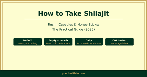 How to take shilajit resin, capsules, and honey sticks guide by yourhealthier.com