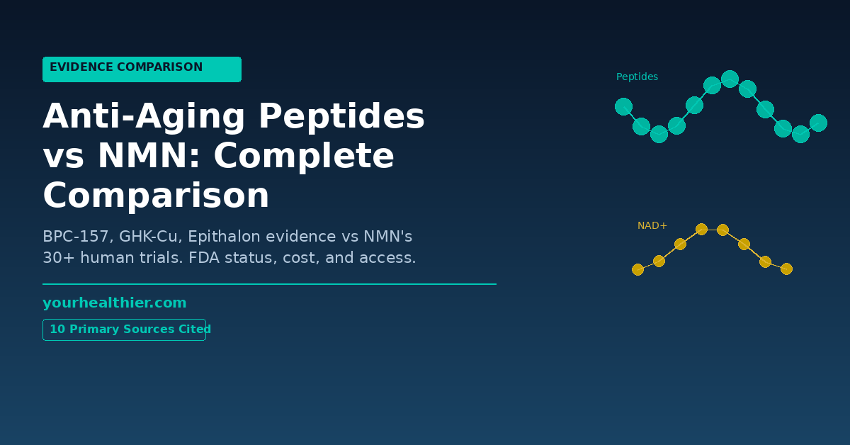 Anti-Aging Peptides vs NMN: Evidence, Cost & Access Compared (2026)