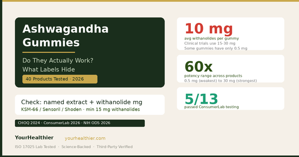 Ashwagandha Gummies: Do They Actually Work? What Labels Hide (2026)