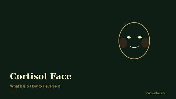 Cortisol face — what it is and how to reverse it guide cover from yourhealthier.com