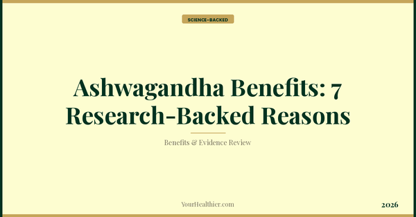 Ashwagandha Benefits: 7 Research-Backed Reasons (2026) – YourHealthier Science-Backed Guide