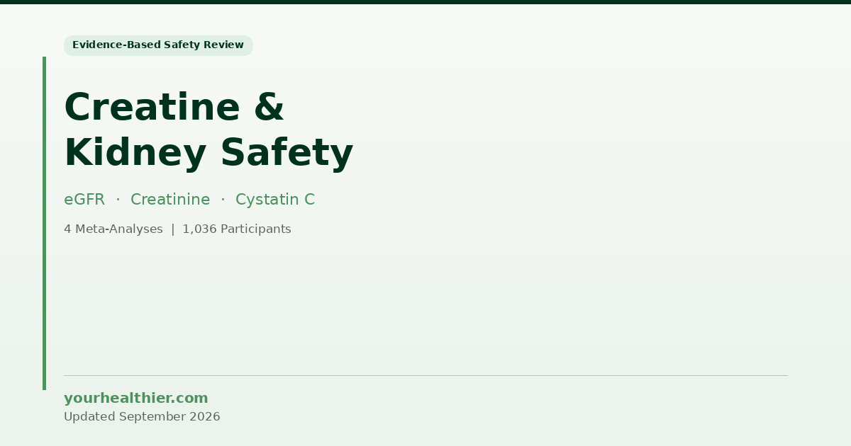 Creatine Kidney Safety: eGFR, Creatinine & 2026 Meta-Analysis