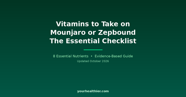 Vitamins to Take on Mounjaro or Zepbound - Evidence-Based Checklist by YourHealthier
