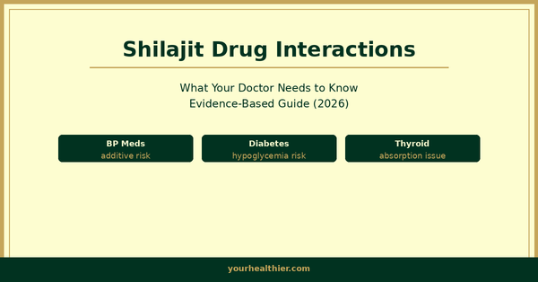 Shilajit drug interactions with medications guide by yourhealthier.com
