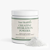 YourHealthier Creatine Hydration Powder jar with scooped powder