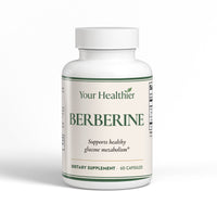 YourHealthier Berberine supplement bottle front, 800mg dual-extract per serving