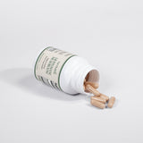 Open YourHealthier Lion's Mane bottle spilling vegan capsules