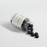 YourHealthier 10-Mushroom Complex Gummies bottle side view showing GMP certified and Made in USA badges