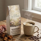 Vitality Mushroom Coffee supplement facts label - YourHealthier