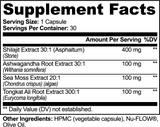 YourHealthier Shilajit Adaptogen Complex supplement facts, Shilajit 400mg, Ashwagandha, Sea Moss, Tongkat Ali